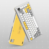 Iqunix ZX75 Gravity Wave Wireless Mechanical Keyboard Grijs, US lay-out (QWERTY), Gateron Red, 75%, RGB leds, Hot-swappable, Double-shot PBT, 2.4GHz | Bluetooth 5.1 | USB-C