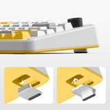 Iqunix ZX75 Gravity Wave Wireless Mechanical Keyboard Grijs, US lay-out (QWERTY), Gateron Red, 75%, RGB leds, Hot-swappable, Double-shot PBT, 2.4GHz | Bluetooth 5.1 | USB-C