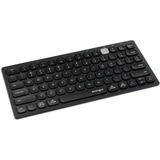 Kensington Multi-Device Dual Wireless Compact Keyboard, toetsenbord Zwart, US lay-out, Scissor switches