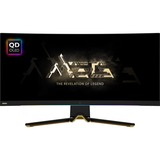 MSI MEG 342C QD-OLED 34.18" Curved UltraWide gaming monitor Zwart/goud, 2x HDMI, DisplayPort, 4x USB-A, USB-B, USB-C, 175 Hz