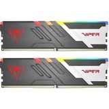 Patriot 32 GB DDR5-6200 Kit werkgeheugen Zwart/wit, PVVR532G620C40K, Viper Venom RGB, XMP 3.0