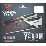 Patriot 32 GB DDR5-6200 Kit werkgeheugen Zwart/wit, PVVR532G620C40K, Viper Venom RGB, XMP 3.0