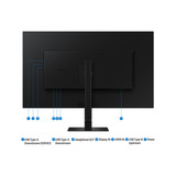 SAMSUNG ViewFinity S8 S80D UHD Monitor 37" 4K UHD  Zwart, 1x HDMI, 1x DisplayPort, USB-A, USB-B, LAN