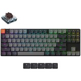 Keychron K1X-B3, toetsenbord Zwart, US lay-out, Keychron Mechanical Brown, 80%, RGB leds, ABS Keycap, USB-C | Bluetooth 5.2