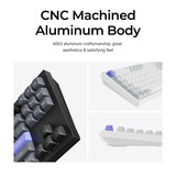 Keychron Q3 HE 8K Magnetic Switch Keyboard, toetsenbord Wit, US lay-out, Keychron Ultra-Fast Lime, 80% (TKL), RGB, Hot swap, 8K