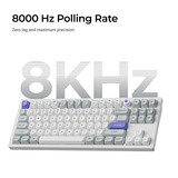 Keychron Q3 HE 8K Magnetic Switch Keyboard, toetsenbord Wit, US lay-out, Keychron Ultra-Fast Lime, 80% (TKL), RGB, Hot swap, 8K