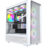 Montech X5 midi tower behuizing Wit | 2x USB-A | 1x USB-C | Tempered Glass