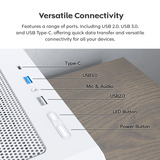 Montech X5 midi tower behuizing Wit | 2x USB-A | 1x USB-C | Tempered Glass