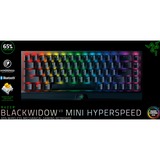 Razer BlackWidow V3 Mini HyperSpeed, gaming toetsenbord Zwart, US lay-out, Razer Yellow, RGB leds, 65%, ABS Double Shot