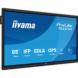 iiyama ProLite TE6515A-B1AG 64.5" 4K Ultra HD Public Display Zwart, Touch, HDMI, DisplayPort, USB-C, Audio, LAN, WiFi, iiWare 21E (Android 14 OS) met Google EDLA