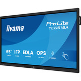 iiyama ProLite TE6515A-B1AG 64.5" 4K Ultra HD Public Display Zwart, Touch, HDMI, DisplayPort, USB-C, Audio, LAN, WiFi, iiWare 21E (Android 14 OS) met Google EDLA