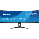 iiyama ProLite XCB4994DQSU-B1 49" Curved UltraWide monitor Zwart (mat), 2x DisplayPort, 2x HDMI, 2x USB-C, 2x USB-A, 120 Hz