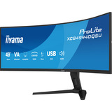 iiyama ProLite XCB4994DQSU-B1 49" Curved UltraWide monitor Zwart (mat), 2x DisplayPort, 2x HDMI, 2x USB-C, 2x USB-A, 120 Hz