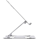 ACT Connectivity Laptopstandaard aluminium Aluminium, Opvouwbaar, traploos in hoogte verstelbaar