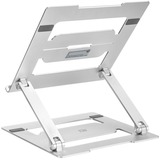 ACT Connectivity Laptopstandaard aluminium Aluminium, Opvouwbaar, traploos in hoogte verstelbaar