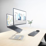 ACT Connectivity Laptopstandaard aluminium Aluminium, Opvouwbaar, traploos in hoogte verstelbaar