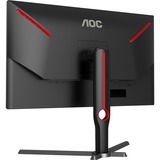 AOC U27G3X/BK 27" 4K UHD gaming monitor Zwart/rood, 2x HDMI, 1x DisplayPort, 160Hz