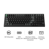 Keychron K4 Ultra 8K Wireless Custom Mechanical Keyboard Zwart, US lay-out (QWERTY), Keychron Apex Banana, 96%, RGB leds, OSA Double-shot PBT, USB-C | 2.4 GHz | Bluetooth 5.2
