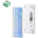 MCHOSE G75 Pro Tri-mode Gasket Structuur Mechanisch gaming toetsenbord US lay-out, KTT Cabbage Tofu V2, 75%, RGB, hot swap, PBT Double-Shot, 2.4 GHz / USB-C / Bluetooth