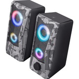 Trust GXT 606 Javv RGB Verlichte 2.0 Speakerset pc-luidspreker Grijs/camouflage kleur
