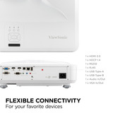 ViewSonic LS832WU WUXGA Ultra Short Throw Laserprojector Wit, 5000 ANSI lumen
