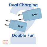 Club 3D 2-Pack USB C Charger 30 Watt Blauw