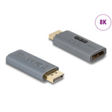 DeLOCK DisplayPort EDID Emulator 8K adapter Antraciet