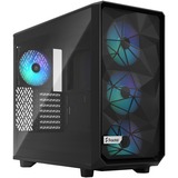 Fractal Design Meshify 2 Lite RGB Black TG Light Tint midi tower behuizing Zwart | 2x USB-A | RGB | Window