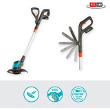 GARDENA EasyCut 23/18V P4A set grastrimmer Grijs/turquoise, 14700-20, Accu inbegrepen