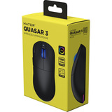 Hator Quasar 3 Wireless gaming muis Zwart, 400 - 12.000 DPI, RGB, 2.4GHz / Bluetooth 5.1 / USB