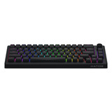 Hator Skyfall Wired RGB mechanisch gaming toetsenbord Zwart, US lay-out (QWERTY), HATOR Aurum Sterling, 65%, RGB, Double shot ABS, Hot-swap