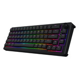 Hator Skyfall Wired RGB mechanisch gaming toetsenbord Zwart, US lay-out (QWERTY), HATOR Aurum Sterling, 65%, RGB, Double shot ABS, Hot-swap