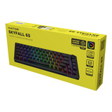Hator Skyfall Wired RGB mechanisch gaming toetsenbord Zwart, US lay-out (QWERTY), HATOR Aurum Sterling, 65%, RGB, Double shot ABS, Hot-swap