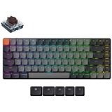 Keychron K3 QMK-H3 RGB mechanisch toetsenbord Zwart, US lay-out (QWERTY), Keychron Mechanical Brown, 80% (TKL)	, RGB leds, ABS Keycap, hot swap, USB-C | Bluetooth 5.2