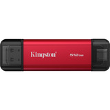 Kingston Dual Portable 512 GB externe SSD Rood/zwart, SPSD/512GB, USB-A 3.2 (10 Gbit/s), USB-C 3.2 (10 Gbit/s)
