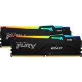 Kingston FURY Beast RGB 32 GB DDR5-5600 (2x 16 GB) werkgeheugen Zwart, KF556C36BBEAK2-32, XMP 3.0, EXPO