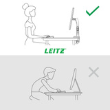 Leitz Ergo Ruimtebesparende Enkele Monitorarm Grijs