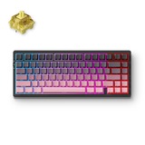 MCHOSE G75 Pro Black Pink Cream Shaft Tri-mode Gasket Structure Mechanical RGB gaming toetsenbord Zwart, US lay-out (QWERTY), KTT Cream Shaft, 75%, RGB, Hot swap, Side engraved PBT, draadloos | Bluetooth | USB-C
