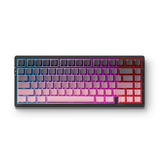 MCHOSE G75 Pro Black Pink Cream Shaft Tri-mode Gasket Structure Mechanical RGB gaming toetsenbord Zwart, US lay-out (QWERTY), KTT Cream Shaft, 75%, RGB, Hot swap, Side engraved PBT, draadloos | Bluetooth | USB-C