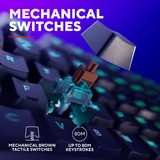 Trust GXT 864 Cada Compact mechanisch TKL-gamingtoetsenbord, gaming toetsenbord Zwart, US lay-out, Huano Brown, RGB