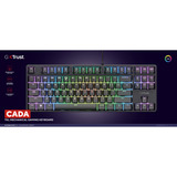 Trust GXT 864 Cada Compact mechanisch TKL-gamingtoetsenbord, gaming toetsenbord Zwart, US lay-out, Huano Brown, RGB