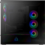 ARCTIC Xtender VG (Black) midi tower behuizing Zwart (mat) | 2x USB-A | 1x USB-C | RGB | Tempered Glass