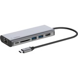 Belkin CONNECT Meerpoorts 6-in-1 USB-C hub dockingstation Zilver