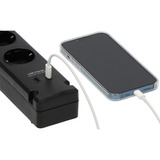 Brennenstuhl Bremounta stekkerdoos 5-voudig met 2 USB C-laadcontactdozen Zwart, 5x stekker, 2x USB-C, 2x USB C