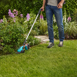 GARDENA AccuGrasschaar Set PowerCut 18V P4A Solo Grijs/turquoise, 14752-55, accu en oplader niet inbegrepen
