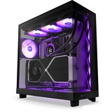 NZXT H6 Flow RGB midi tower behuizing Zwart | 2x USB-A | 1x USB-C | RGB | Tempered Glass