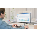 Philips 24B2G5301 23.8" monitor Zilver/zwart, VGA, HDMI, DisplayPort, USB-C, LAN, Audio, 100 Hz
