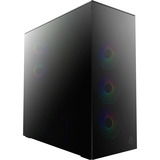 ARCTIC Xtender (Mirror Black) midi tower behuizing Zwart | 2x USB-A | 1x USB-C | RGB | Tempered Glass
