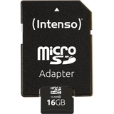 Intenso microSDHC 16GB Class 10 geheugenkaart incl. SD adapter