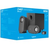 Logitech Z407 Bluetooth pc-luidspreker Zwart, Bluetooth